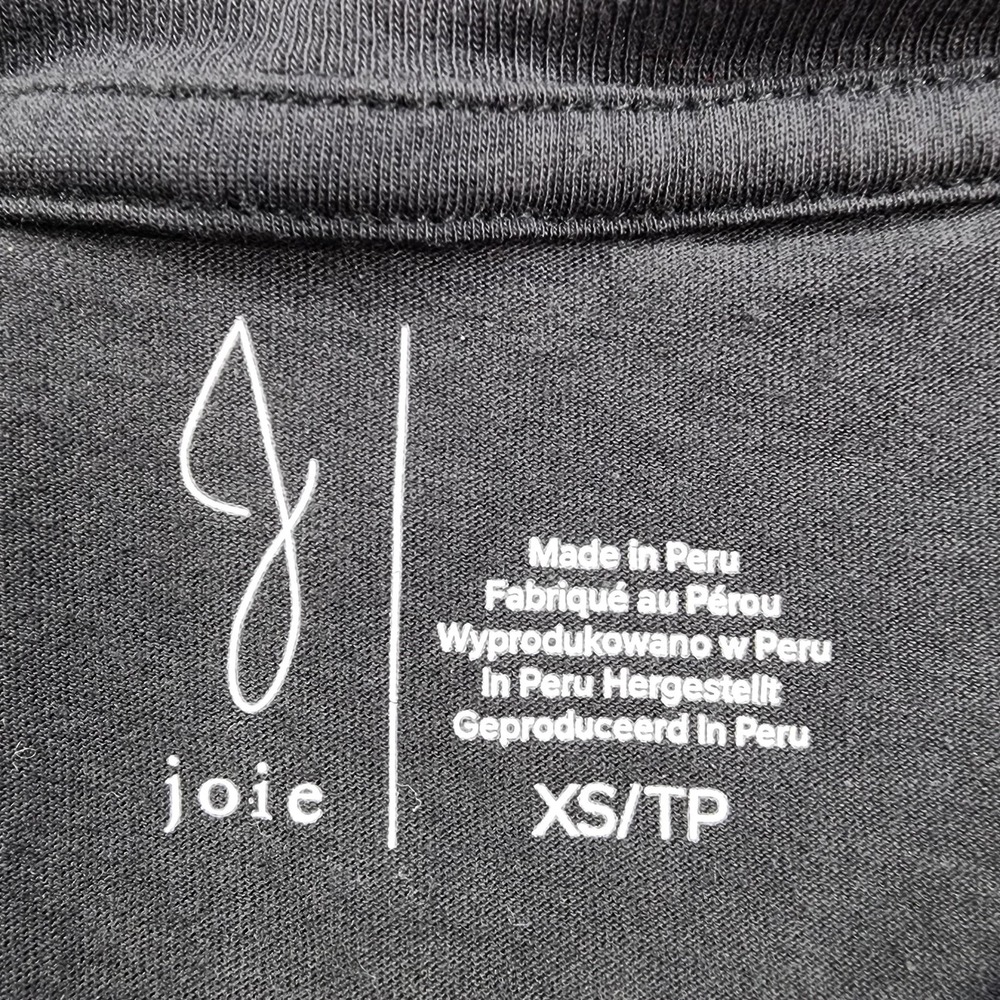 Joie Tank Womens XS Black Sleeveless Jersey Pocket Crew Neck Basic Casual Muscle - Picture 5 of 9
